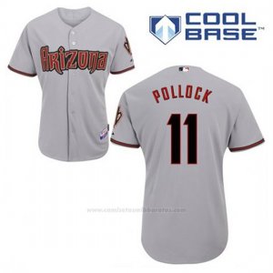 Camiseta Beisbol Hombre Arizona Diamondbacks 11 A.j. Pollock Gris Cool Base