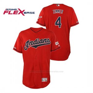 Camiseta Beisbol Hombre Cleveland Indians Bradley Zimmer 150th Aniversario Patch 2019 All Star Game Flex Base Rojo