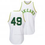 Camiseta Beisbol Hombre Oakland Athletics Kendall Graveman Throwback 1968 Blanco