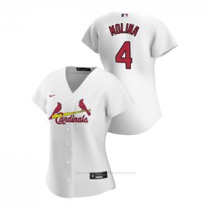 Camiseta Beisbol Mujer St. Louis Cardinals Yadier Molina 2020 Replica Primera Blanco