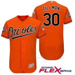 Camiseta Beisbol Hombre Baltimore Orioles 30 Chris Tillman Naranja 2017 Flex Base