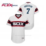 Camiseta Beisbol Hombre Chicago White Sox Tim Anderson 150th Aniversario Patch Flex Base Blanco
