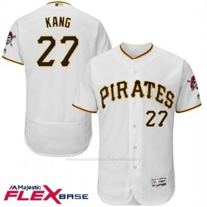 Camiseta Beisbol Hombre Pittsburgh Pirates Jung Ho Kang Blanco Flex Base Autentico Coleccion