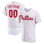 Camiseta Beisbol Hombre Philadelphia Phillies Primera Autentico Personalizada Blanco Camiseta Beisbol Hombre Philadelphia Phillies Primera Autentico Personalizada Blanco