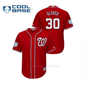 Camiseta Beisbol Hombre Washington Nationals Koda Glover 2019 Entrenamiento de Primavera Cool Base Rojo