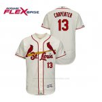 Camiseta Beisbol Hombre St. Louis Cardinals Matt Carpenter 150th Aniversario Patch Autentico Flex Base Crema