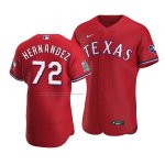 Camiseta Beisbol Hombre Texas Rangers Jonathan Hernandez Autentico Alterno Rojo