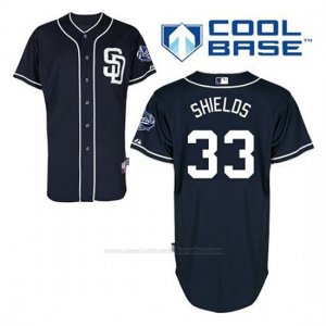 Camiseta Beisbol Hombre San Diego Padres James Shields 33 Azul Azul Alterno Cool Base