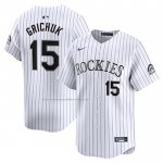 Camiseta Beisbol Hombre Colorado Rockies Randal Grichuk Primera Jugador Blanco