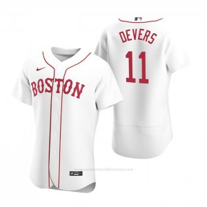 Camiseta Beisbol Hombre Boston Red Sox Rafael Devers Autentico 2020 Alterno Blanco