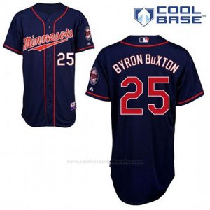 Camiseta Beisbol Hombre Minnesota Twins Byron Buxton 25 Azul Azul Alterno 1ª Cool Base