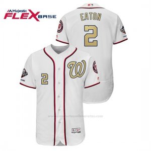 Camiseta Beisbol Hombre Washington Nationals Adam Eaton 2019 Gold Program Flex Base Blanco