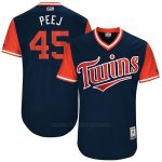 Camiseta Beisbol Hombre Minnesota Twins 2017 Little League World Series Phil Hughes Azul