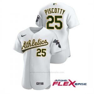 Camiseta Beisbol Hombre Oakland Athletics Stephen Piscotty Autentico Nike Blanco