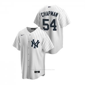 Camiseta Beisbol Hombre New York Yankees Aroldis Chapman Replica Primera Blanco
