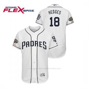 Camiseta Beisbol Hombre San Diego Padres Austin Hedges 150th Aniversario Patch Flex Base Blanco