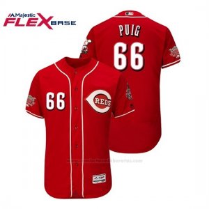 Camiseta Beisbol Hombre Cincinnati Reds Yasiel Puig 150th Aniversario Alternato Flex Base Rojo