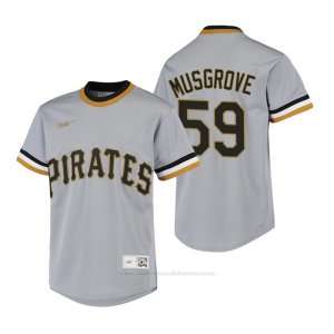 Camiseta Beisbol Nino Pittsburgh Pirates Joe Musgrove Cooperstown Collection Road Gris