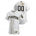 Camiseta Beisbol Hombre Pittsburgh Pirates Personalizada Golden Edition Autentico Blanco