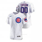 Camiseta Beisbol Hombre Chicago Cubs Personalizada Authentic Blanco