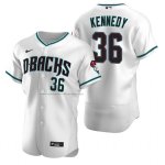 Camiseta Beisbol Hombre Arizona Diamondbacks Ian Kennedy Autentico Alterno Blanco