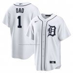 Camiseta Beisbol Hombre Detroit Tigers NO 1 Dad Primera Replica Blanco