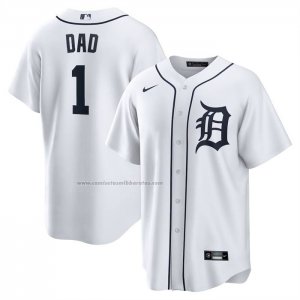 Camiseta Beisbol Hombre Detroit Tigers NO 1 Dad Primera Replica Blanco