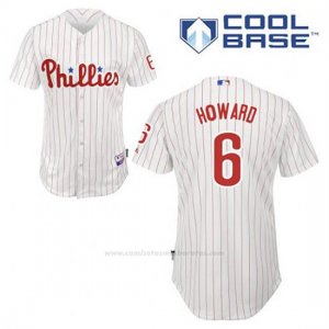 Camiseta Beisbol Hombre Philadelphia Phillies Ryan Howard 6 Blanco 1ª Cool Base