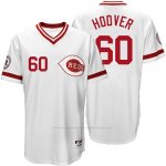 Camiseta Beisbol Hombre Cincinnati Reds 60 Jj Hoover Blanco Turn Back The Clock