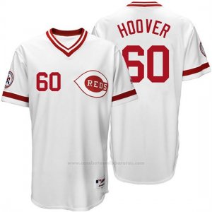 Camiseta Beisbol Hombre Cincinnati Reds 60 Jj Hoover Blanco Turn Back The Clock