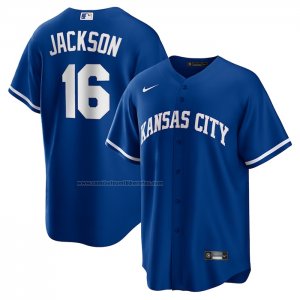 Camiseta Beisbol Hombre Kansas City Royals Bo Jackson Alterno Cooperstown Collection Replica Azul