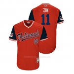 Camiseta Beisbol Hombre Washington Nationals Ryan Zimmerman 2018 Llws Players Weekend ZimRojo