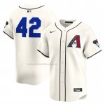 Camiseta Beisbol Hombre Arizona Diamondbacks 2025 Jackie Robinson Day Primera Limited Crema