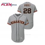 Camiseta Beisbol Hombre San Francisco Giants Buster Posey Flex Base Autentico Road Hispanic Heritage Gris