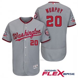Camiseta Beisbol Hombre Washington Nationals Daniel Murphy Gris 2018 All Star Flex Base