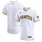 Camiseta Beisbol Hombre Pittsburgh Pirates Primera Elite Blanco