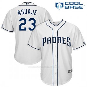 Camiseta Beisbol Hombre San Diego Padres 23 Carlos Asuaje Blanco 2017 Cool Base