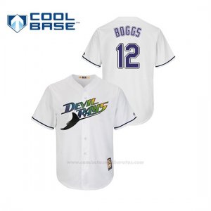 Camiseta Beisbol Hombre Tampa Bay Rays Wade Boggs Turn Back The Clock Cool Base Blanco