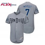 Camiseta Beisbol Hombre Padres Manuel Margot 50th Aniversario Road Flex Base Gris