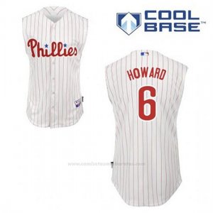 Camiseta Beisbol Hombre Philadelphia Phillies Ryan Howard 6 Blanco Vest Style Cool Base