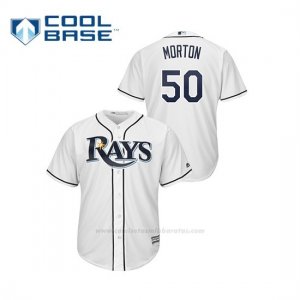 Camiseta Beisbol Hombre Tampa Bay Rays Charlie Morton Cool Base Blanco