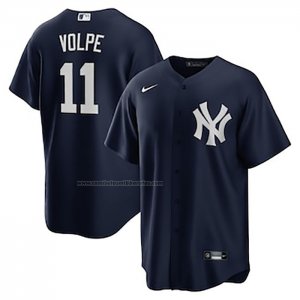 Camiseta Beisbol Hombre New York Yankees Anthony Volpe Big Tall Alterno Replica Negro