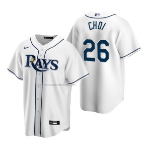 Camiseta Beisbol Hombre Tampa Bay Rays Ji Man Choi Replica Primera Blanco