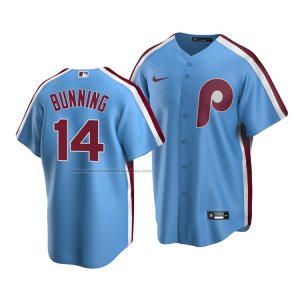 Camiseta Beisbol Hombre Philadelphia Phillies Jim Bunning Cooperstown Collection Road Azul