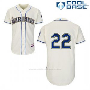 Camiseta Beisbol Hombre Seattle Mariners Robinson Cano 22 Crema Alterno Cool Base