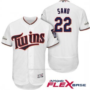 Camiseta Beisbol Hombre Minnesota Twins 2017 Postemporada Miguel Sano Blanco Flex Base