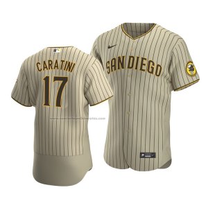 Camiseta Beisbol Hombre San Diego Padres Victor Caratini Autentico Alterno Marron