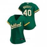 Camiseta Beisbol Mujer Oakland Athletics Chris Bassitt 2020 Replica Alterno Verde