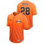 Camiseta Beisbol Hombre San Francisco Giants Buster Posey Fade Autentico Naranja