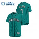 Camiseta Beisbol Nino Seattle Mariners Russell Wilson Cool Base MLB X NFL Verde